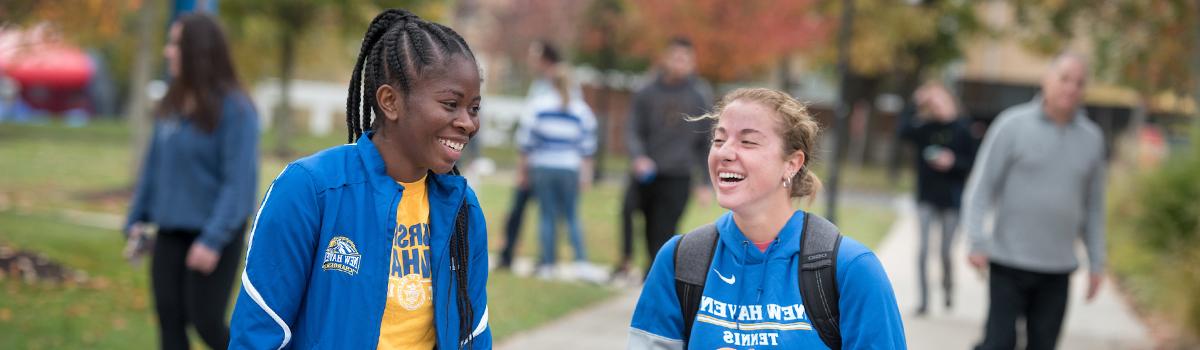 students on campus